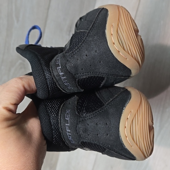 Asics Mens Matflex J306N Black& Blue High-Top Athletic Sneakers Shoes Sz 12 - Picture 5 of 11